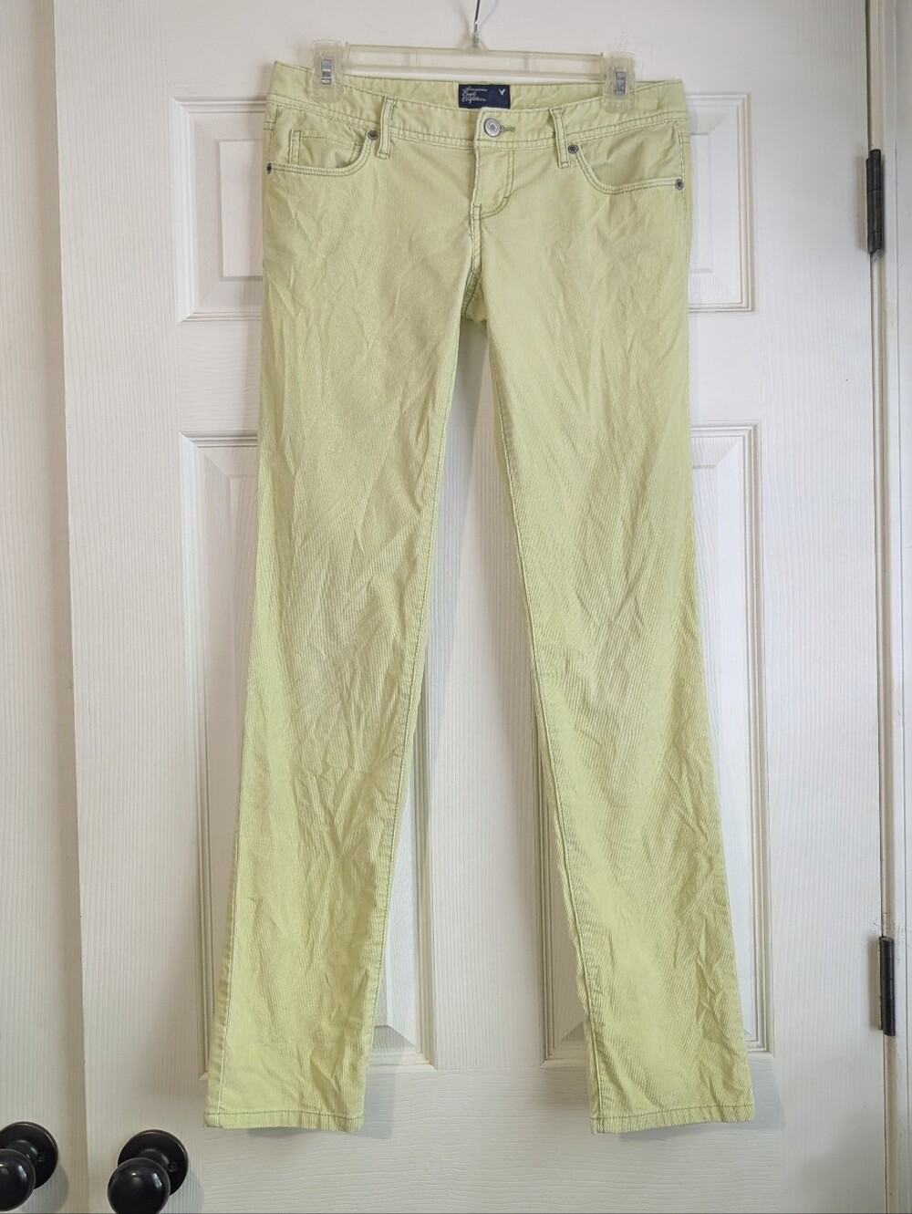 American Eagle Outfitters Pale Yellow Corduroy Pants Size 30